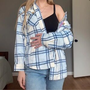 Blue Plaid Women's Shacket